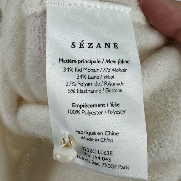Sezane Women Melina Mohair Blend Cardigan Size XS - Picture 5 of 7